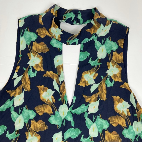 Lulus JOA‎ Shaded Garden Navy Blue Floral Swing Dress S - Picture 5 of 10